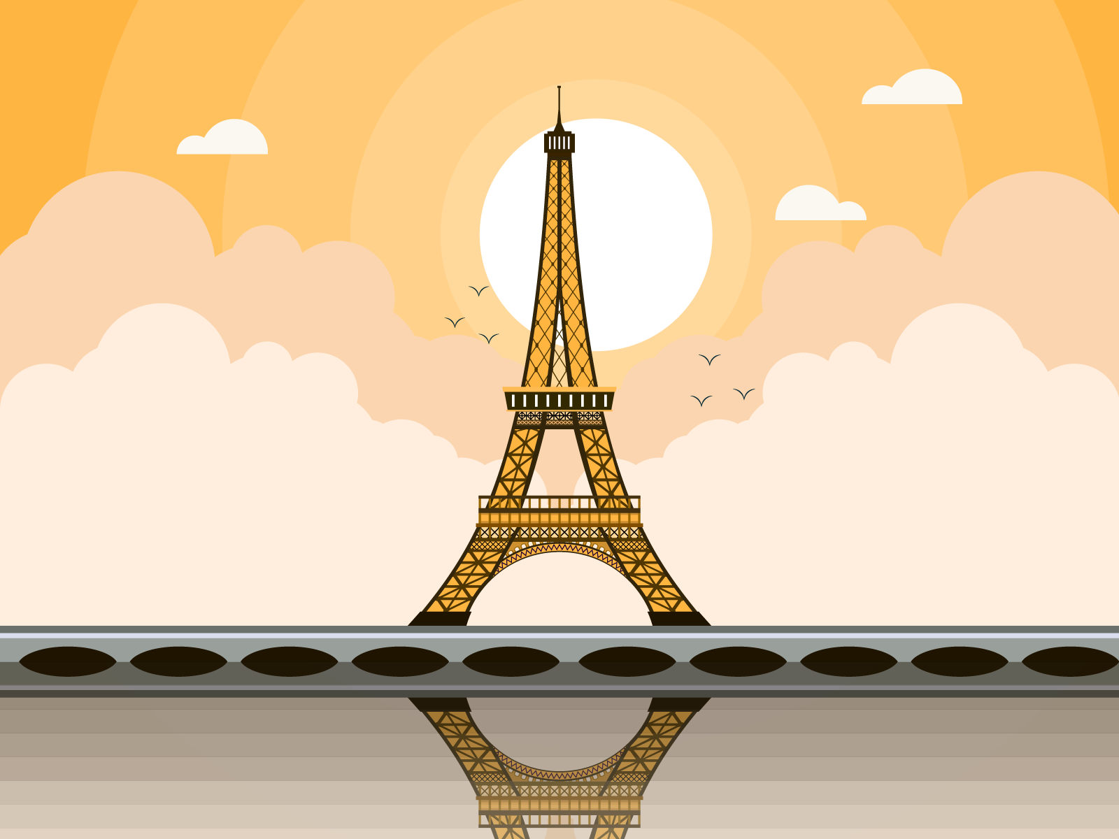 Eiffel Tower Day-Night View by Yudiz Solutions Pvt Ltd on Dribbble