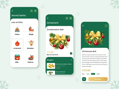 Secret Santa app color design gifts gradient icons santa santa app santa gifts santaclaus secret secretsanta typography ui ui design uiux ux xmas