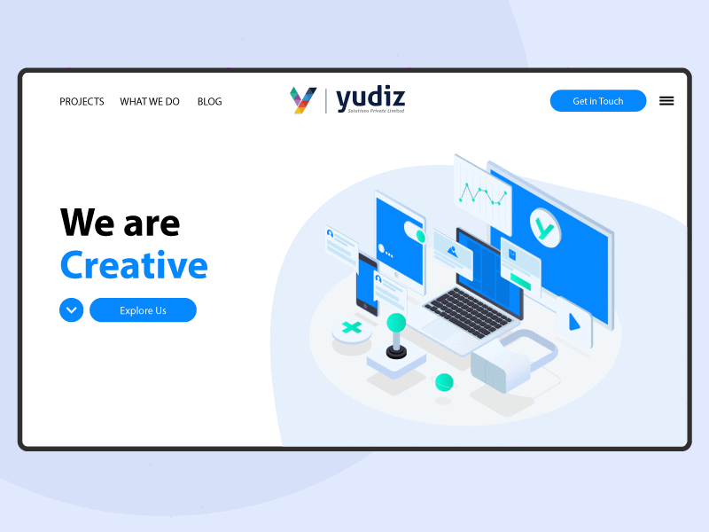 Services Artwork Animation | Yudiz Solutions animation banner branding design illustration isometric animation isometric design ui ux vector web webanimation webbanner website