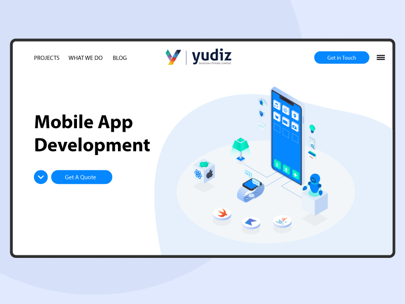 Mobile App Development Artwork & Animation | Yudiz android app animation app apple application appui artwork branding design developement ios app iot iotweb mobileui ui ux web website