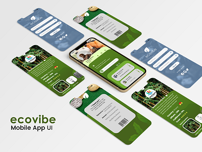 Simple eco-friendly Mobile UI Design. app eco friendly nature ui