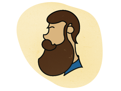 Self-Portrait beard illustration mark portrait vintage