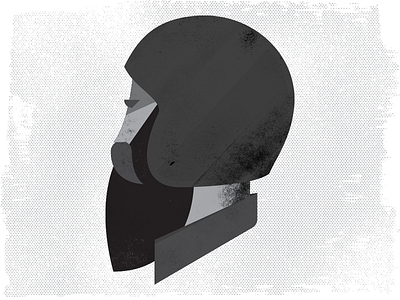 Motorcycle Man... beard helmet illustration motorcycle mustache profile texture