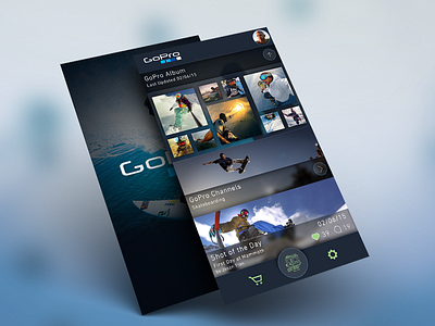 GoPro Fun custom dashboard gopro interface mobile profile redesign refresh screen ui user interface