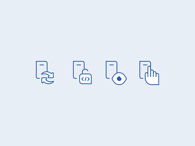 Device Security Icons branding design grid icon icon set illustration mobile pixel security ui vector