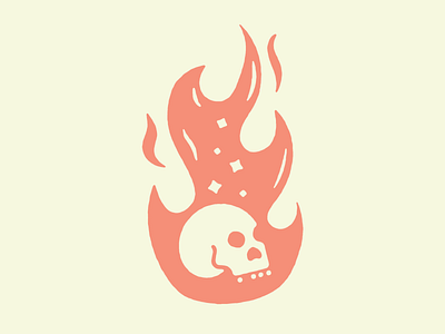 Hot head... art brand branding fire flame handmade heat hot illustration illustrator skull skull logo skulls texture