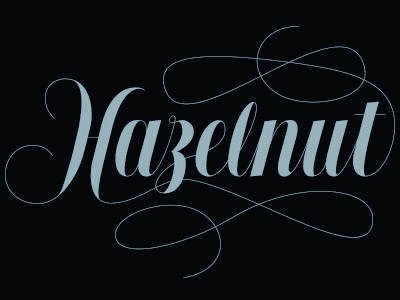 Hazelnut animated gif hand hazelnut lettering process script type typography