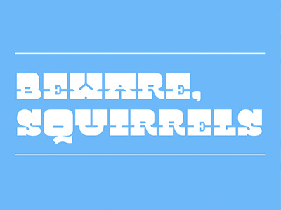 Font stuff blue cabin font forest serif slab squirrels typeface wood