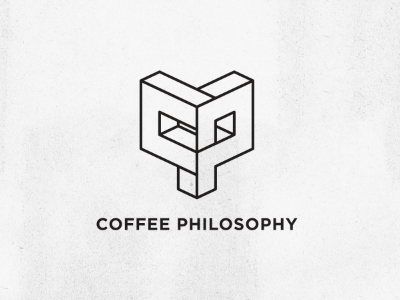Coffee philosophy concept 01 branding coffee geometry logo mark perspective polygon