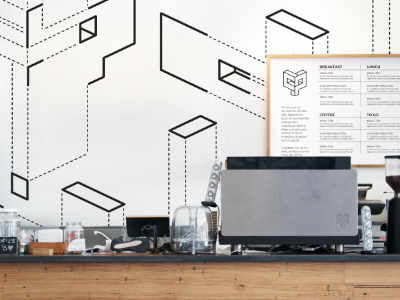 Coffee philosophy concept 01 - environment deconstruction polygon branding logo coffee cafe environment