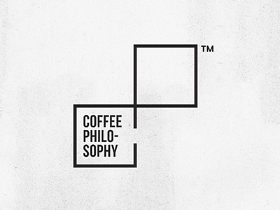 Coffee Philosophy coffee geometry logo tm type