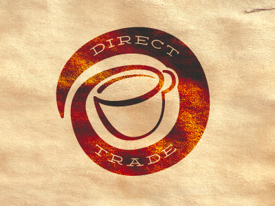 Direct Trade coffee deming logo lost type stamp