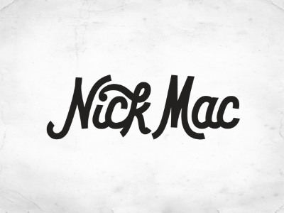 Final Nick Mac Logo lettering ligature logo logotype nick mac script type