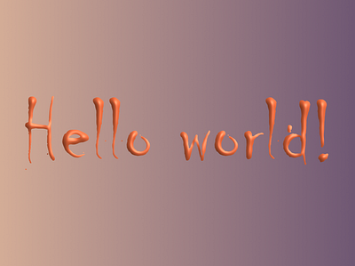 Creepy Hello World 3D Text Background 3d 3d text desktop background gradient background graphic design ombre typography