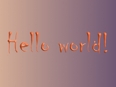 Creepy Hello World 3D Text Background
