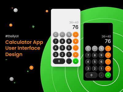 Calculator UI Design app branding dailyui design illustration logo ui ux vector