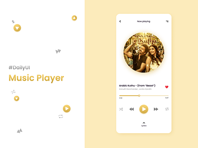 Music Player app branding dailyui design illustration logo typography ui ux vector