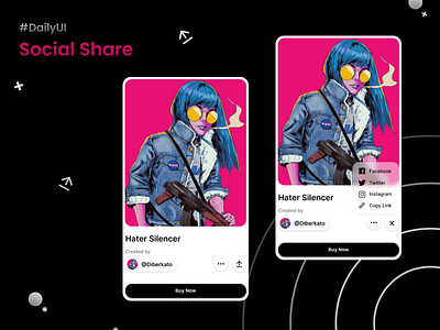 Social Share app branding dailyui design illustration logo typography ui ux vector