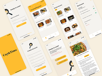 Cooking Recipe Mobile App UI