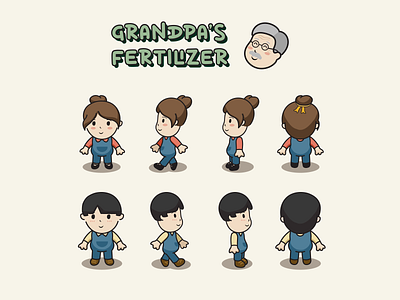 Grandpa's Fertilizer - Game Character Design 2d character game design graphic design illustration vector
