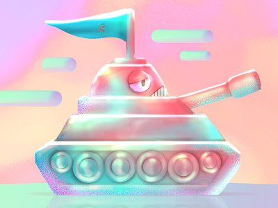 Vroom vroom, here comes a tank! cute design graphic design illustration tank