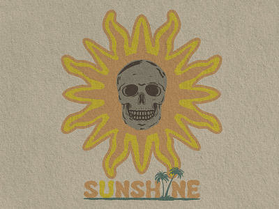 Sunshine artwork beach branding design hand drawn illustration logo summer sun vibes vintage vintage badge vintage logo