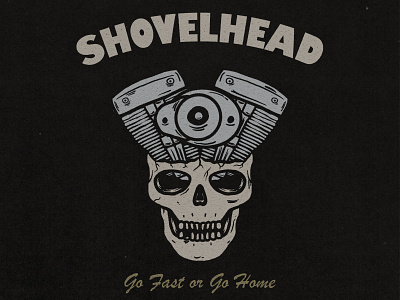 SHOVELHEAD artwork design hand drawn illustration logo shovelhead vintage