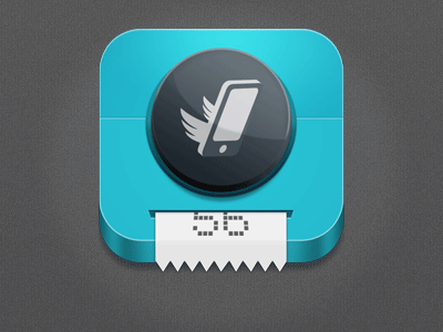 Ticket dispenser - iPhone app icon app app icon button dispenser icon iphone iphone app line queue ticket turquoise