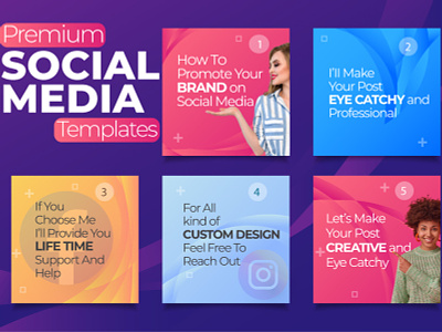 Social media templates adobe photoshop banner designs branding graphic design instagram carousels instagram infographics social media templates