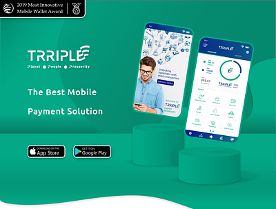 Trriple Mobile Wallet App app branding design finance graphic design ui ux