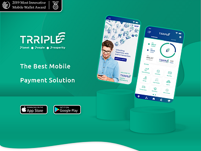 Trriple Mobile Wallet App app branding design finance graphic design ui ux