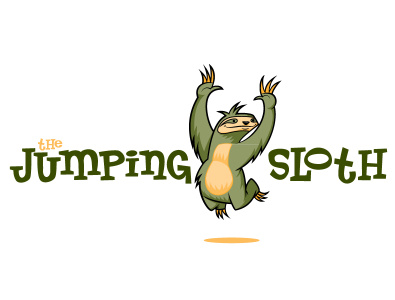 The Jumping Sloth animal brand childrens fun humor logo logo design logotype sloth