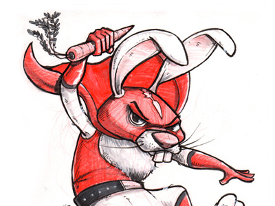 Day 27 of the Inktober Challenge character design comic drawing hare humor inktober pen ink sketch study