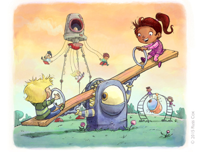 Russ Cox Monster Playground characters children children books monsters playground robots