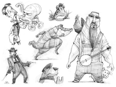 Doodles characters childrens books doodles pencil sketchbook sketches studies