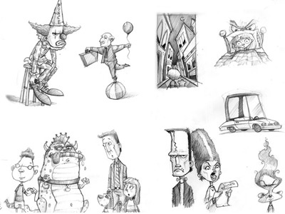 Doodles characters childrens books pencil sketchbook sketches studies