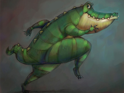 Gator animal cartoon childrens book illustration digital funny humor illustration painter