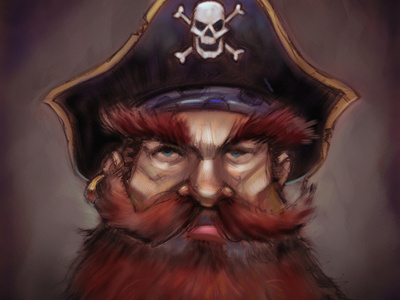 Painter Pirate character digital painter pirate sketch study