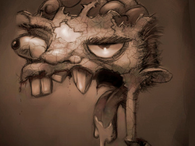 Zombie character digital painter sketch study zombie