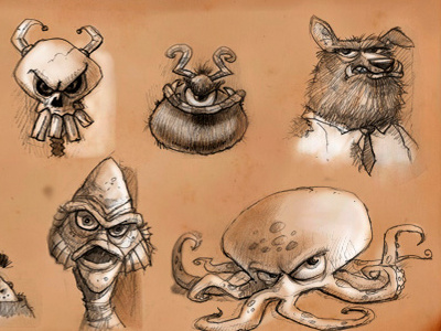 Halloween Doodles characters childrens books doodles pencil sketchbook sketches studies