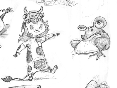 Some recent doodles characters childrens book concepts pencil sketchbook sketches studies