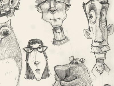 Doodles 2 7 13 characters childrens book concepts pencil sketchbook sketches studies