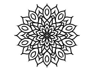 Simple Mandala Design circle meditation pattern