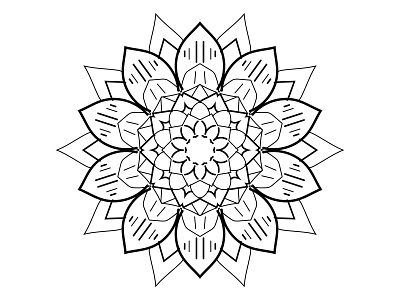 Vector illustration mandala circle meditation pattern