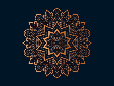 Simple Mandala Design arabic circle meditation pattern