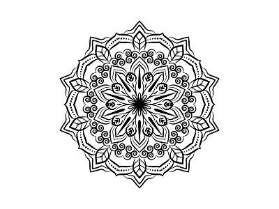 Mandala for color book circle meditation pattern