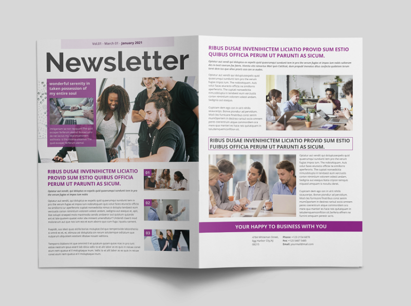 News Letter Template Design by ofsentdesign on Dribbble