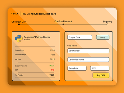 Daily UI #002 : Credit Card Checkout Form