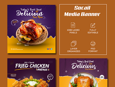 Social Media Banner banner design food banner graphic design