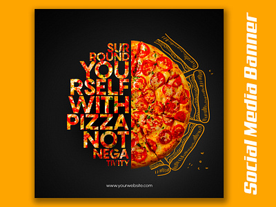 FOOD Social Media Banner banner design branding design food banner graphic design pizza product banner